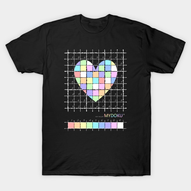 Mydoku_W101_001_005 _F: Sudoku, Sudoku coloring, logic, logic puzzle, holiday puzzle, fun, away from screen T-Shirt by Mydoku